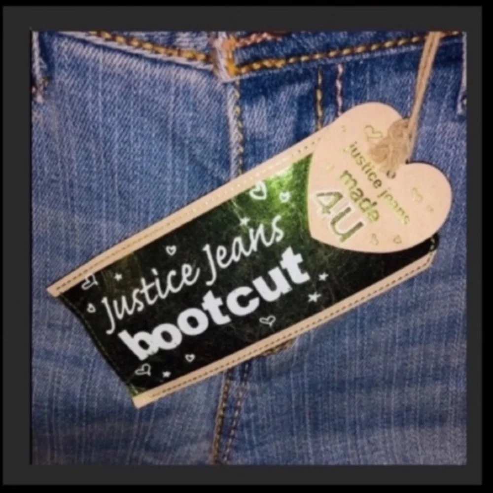 Justice for Girls - Simply Low Bootcut Light Wash Denim Jeans - Sz 14R.